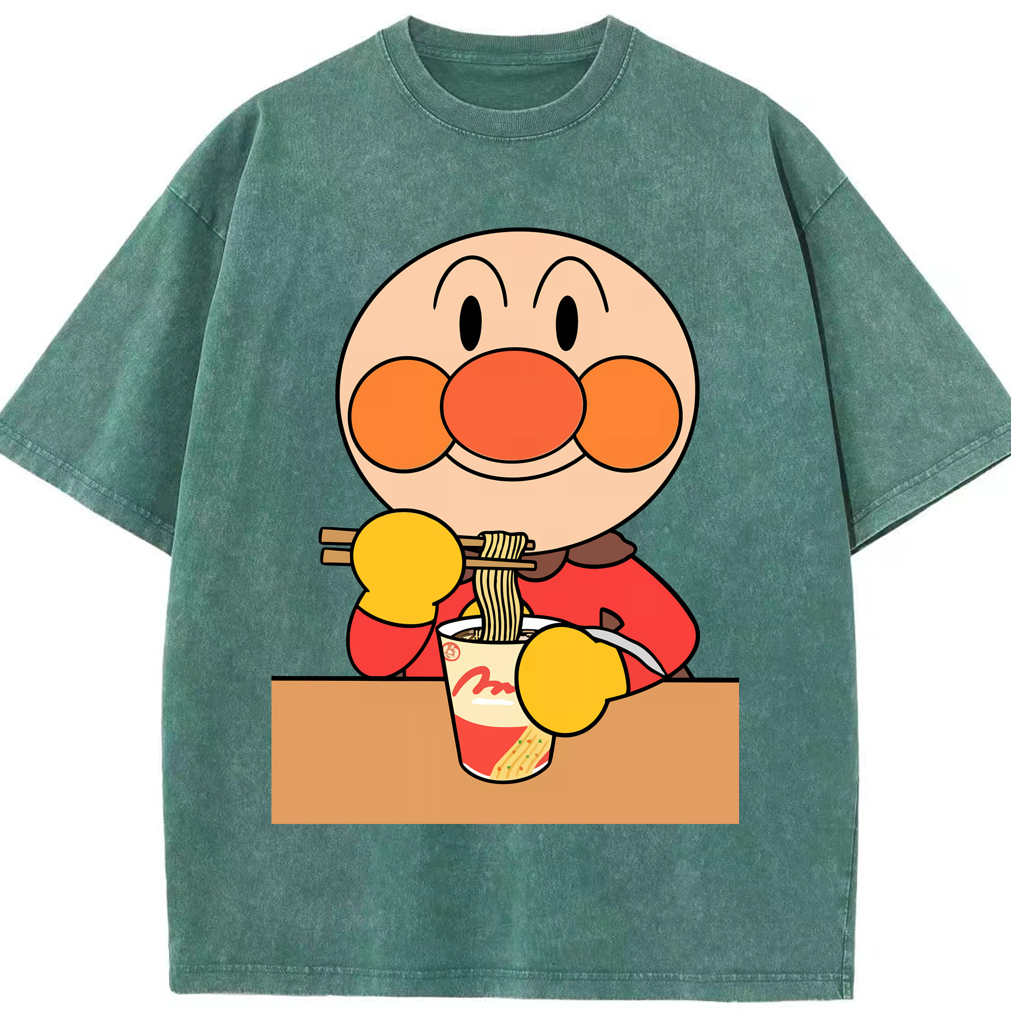 （画像用） アンパンマン Anpanman 綿100% ヴィンテージ風 半袖Tシャツ（フロントプリント）